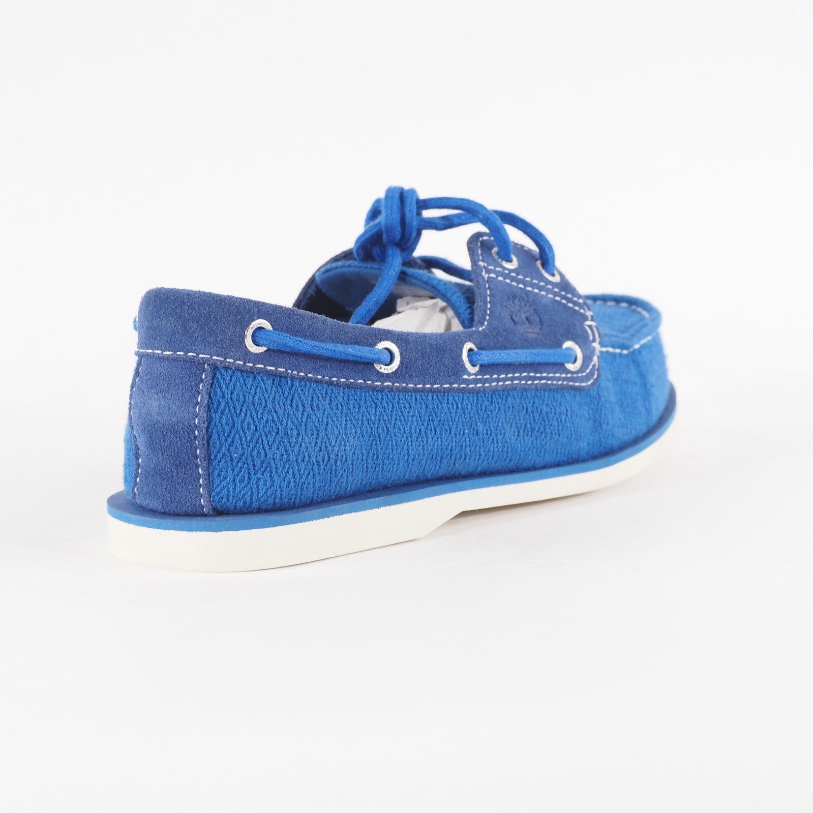Mens Timberland Classic A16O4 Fabric And Suede Blue Lace Up Casual Boat Shoes