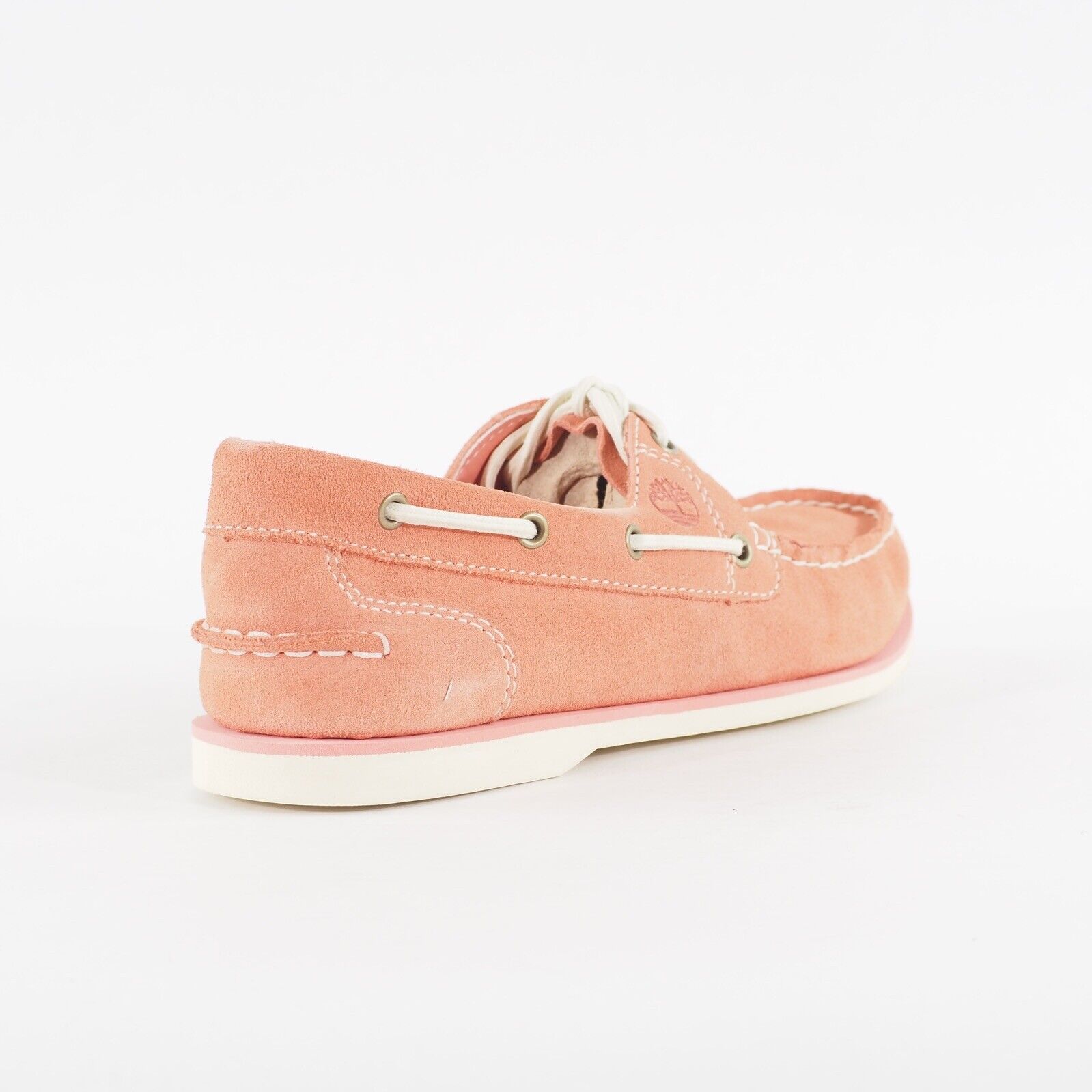 Womens Timberland Classic A1P37 Medium Pink Leather Casual Lace Up Boat Shoes