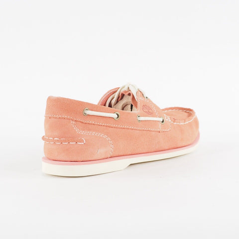 Womens Timberland Classic A1P37 Medium Pink Leather Casual Lace Up Boat Shoes