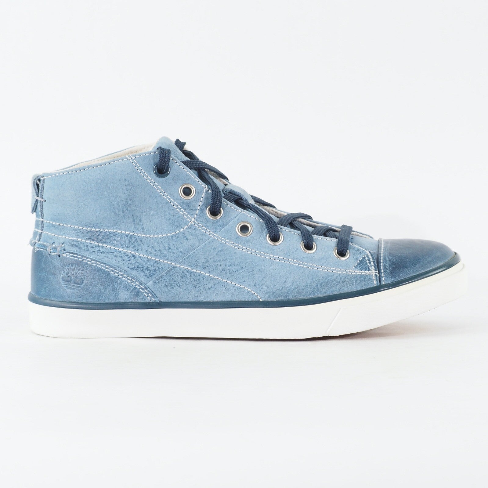 Mens Timberland EK Hookcamp 5265A Light Blue Leather Lace High Top Casual Shoes
