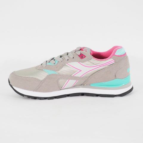 Womens Diadora 90248 Grey Textile Casual Lace Up Running Walking Ladies Trainers