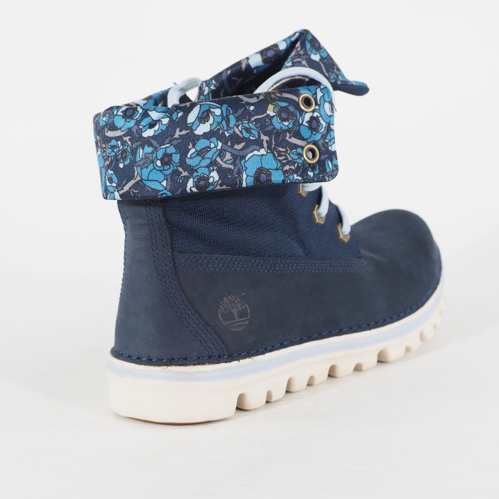 Womens Timberland Brookton Floral A19AZ Navy Leather Lace Casual Walking Boots