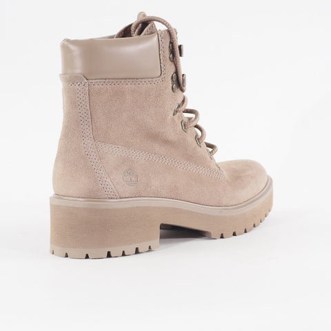 Womens Timberland Carnaby 6 Inch A1SKB Taupe Suede Lace Up Casual Walking Boots