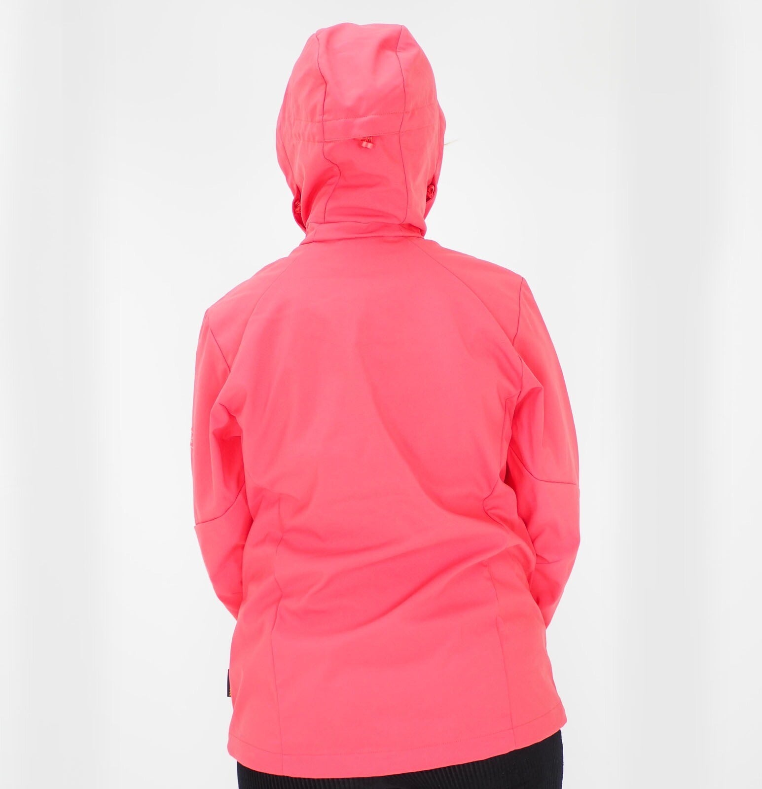 Womens Jack Wolfskin Stormraker 1303341 Hibiscus Red Windproof Hooded Jacket