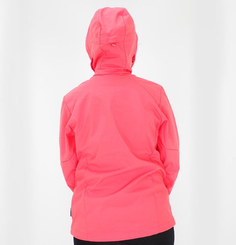 Womens Jack Wolfskin Stormraker 1303341 Hibiscus Red Windproof Hooded Jacket