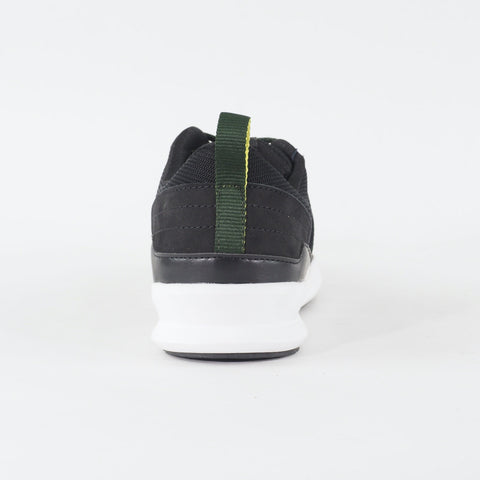 Mens Hackett London HMS20861 728 Black / Olive Green Fabric Lace Up Casual Shoes