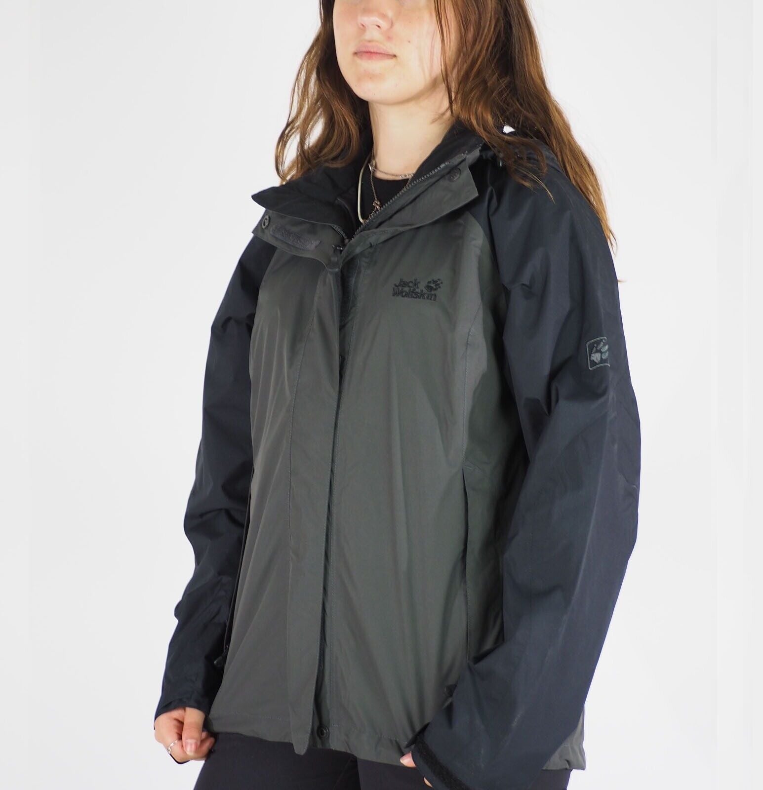 Womens Jack Wolfskin Serpen 5007761 Dark Steel Warm Waterproof Hooded Jacket
