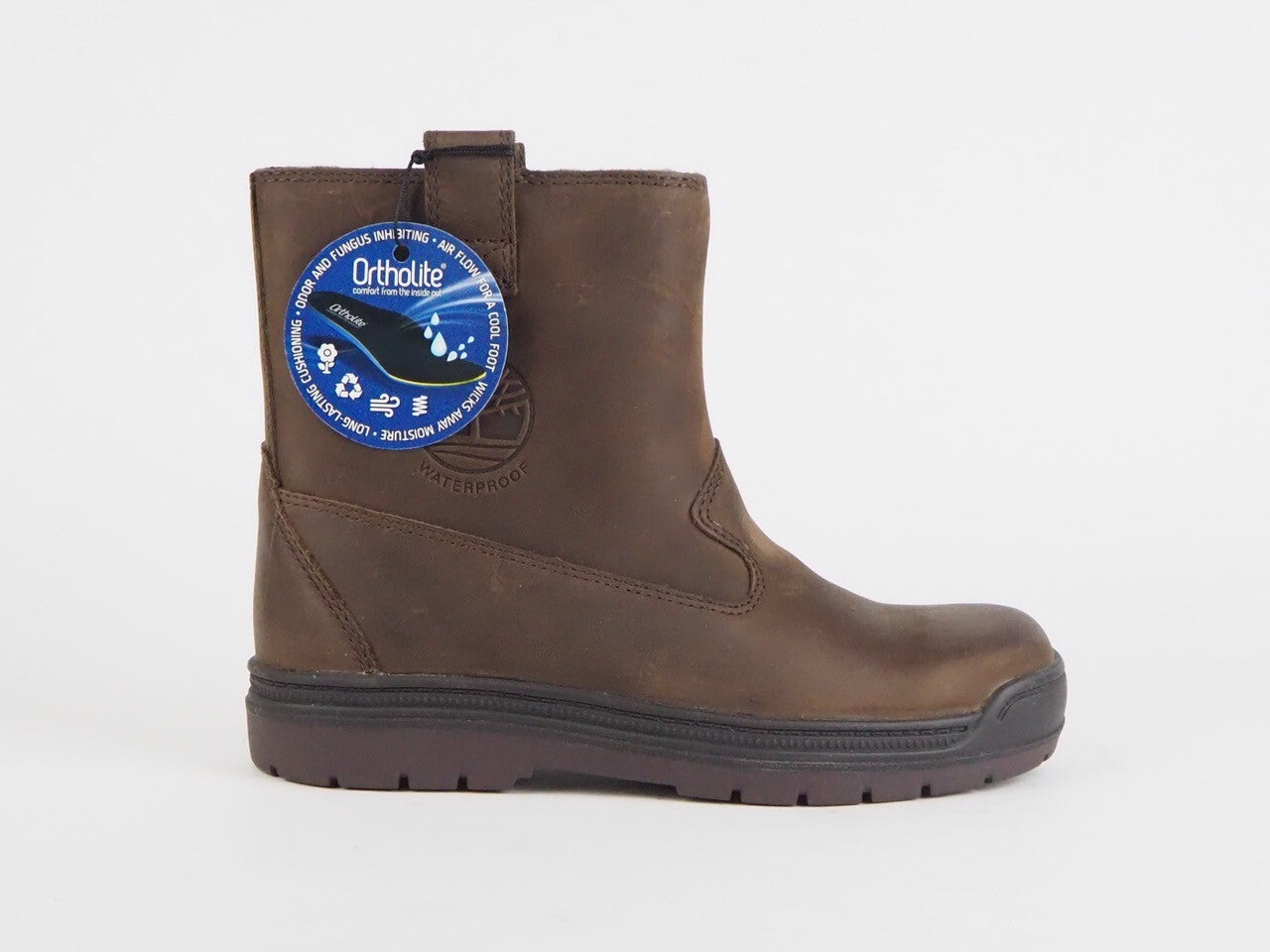 Boys Timberland Ramble Wild WP A17GI Brown Leather Pull On Waterproof Boots