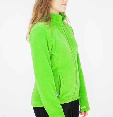 Womens Jack Wolfskin Moonlight 1701781 Basil Green Zip Up Warm Fleece Sweatshirt