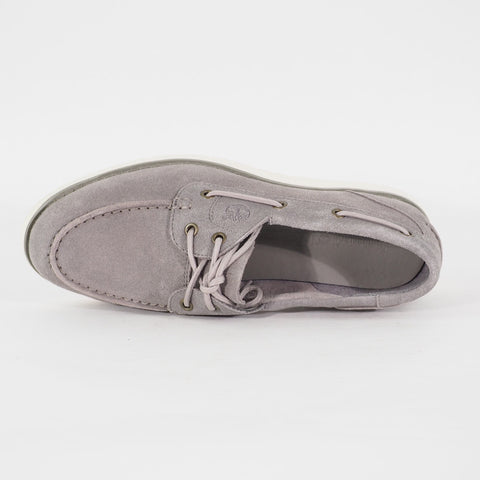 Womens Timberland Lakeville A1GDQ Grey Suede Casual Lace Up Walking Boat Shoes