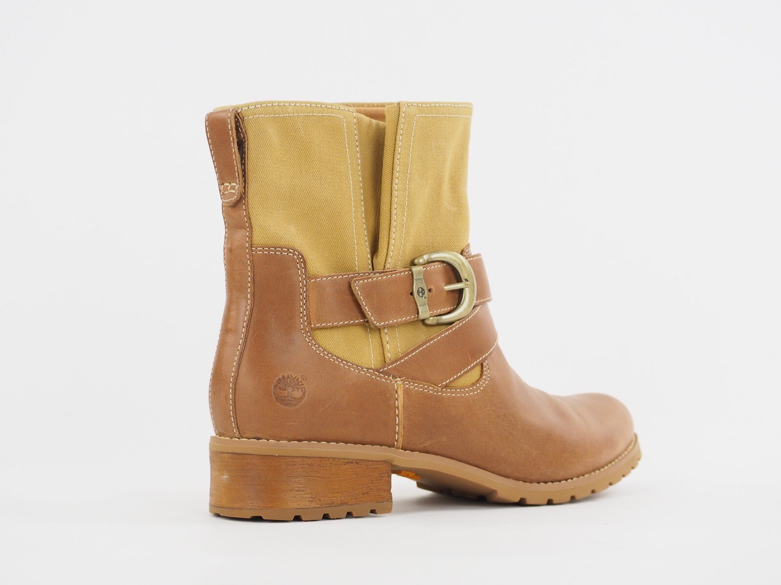 Womens Timberland Bethel 24657 Tan Leather Casual Pull On Winter Ankle Boots