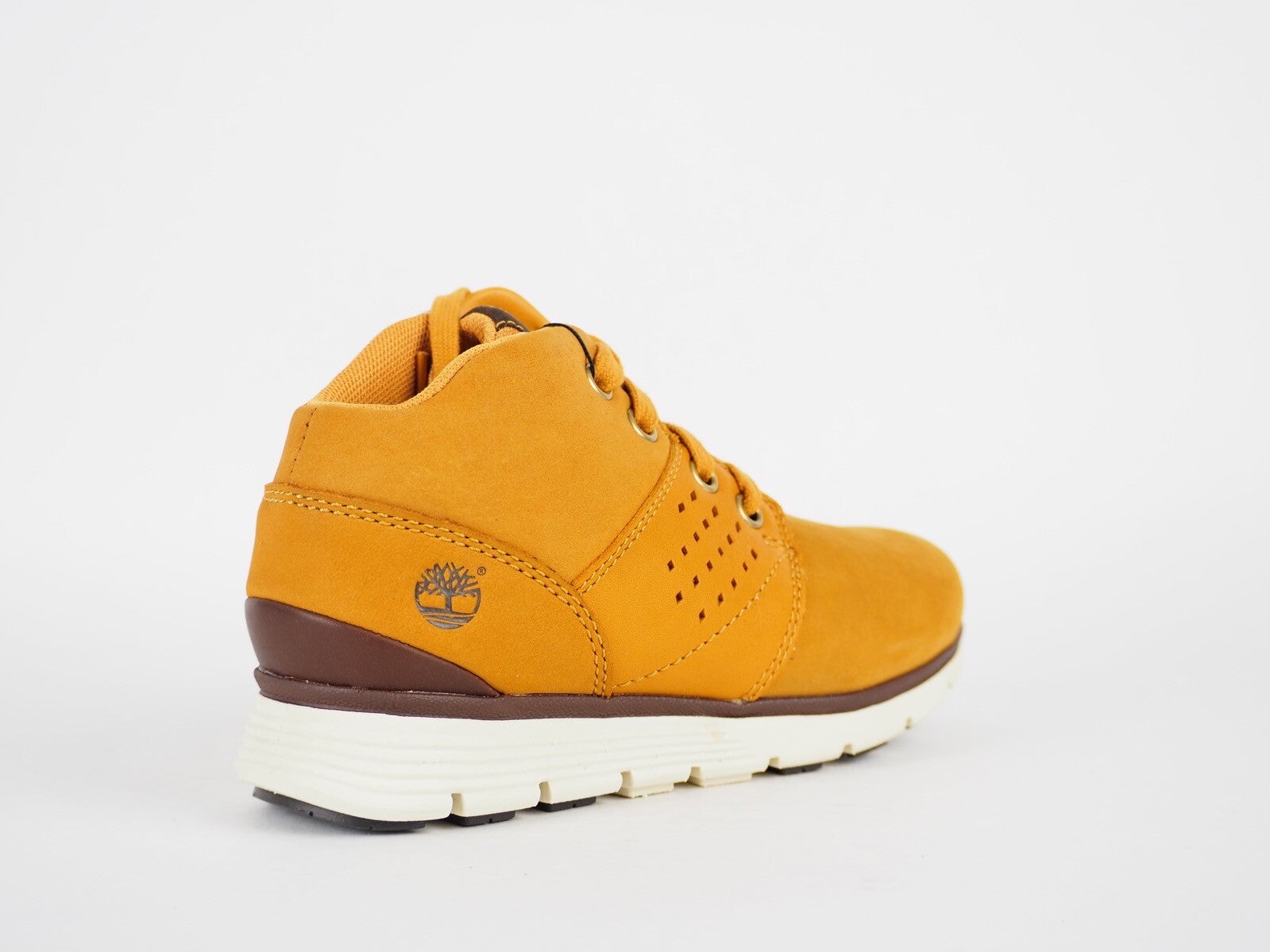 Boys Timberland EK A1FHI Wheat Leather Lace Up Trainers Warm Kids Shoes