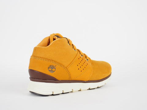 Boys Timberland EK A1FHI Wheat Leather Lace Up Trainers Warm Kids Shoes