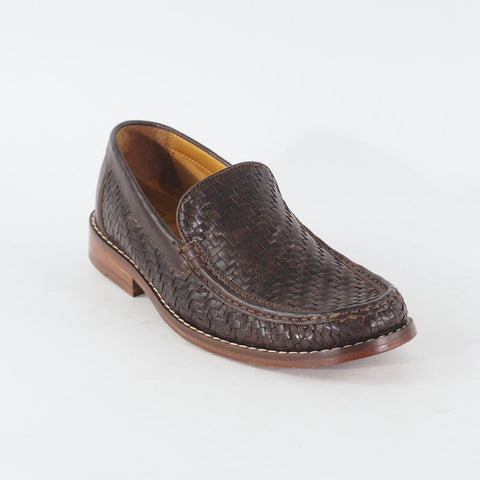 Mens Cole Haan Air Geneva Handsewn C07239 Dark Brown Leather Slip On Casual Shoe