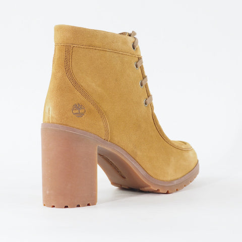 Womens Timberland Allington Chukka A1KBJ Wheat Leather Lace Up Heeled Boots 