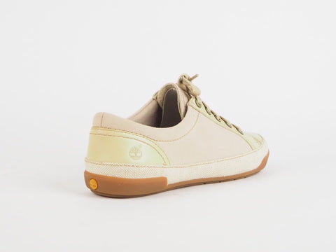 Womens Timberland Northport Oxford 3963R Beige Leather Flat Lace Casual Shoes 