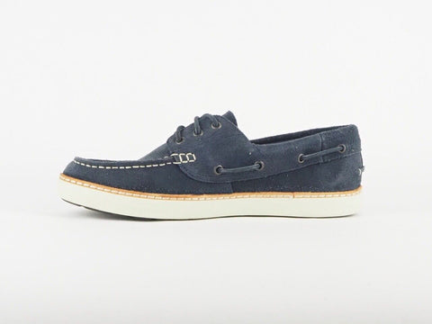 Mens Timberland Earthkeeper Hudston 9300B Navy Leather Lace Up Boat Shoes