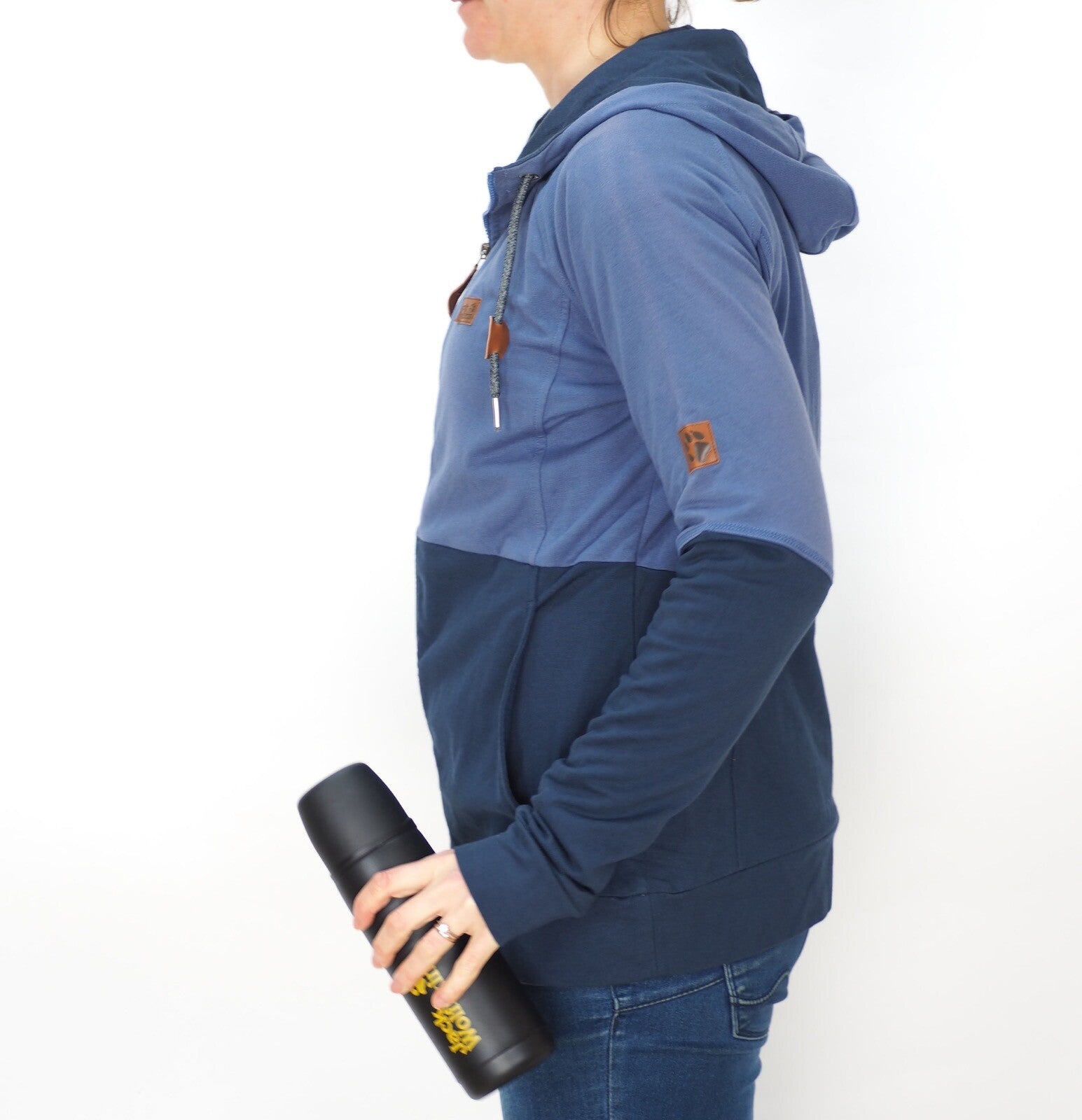 Womens Jack Wolfskin Sambesi 1804311 Blue Indigo Fast Drying Warm Zip Up Hoodie