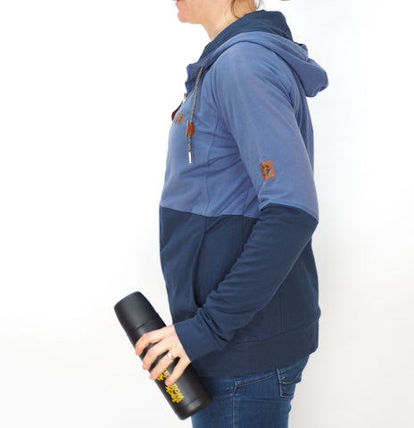 Womens Jack Wolfskin Sambesi 1804311 Blue Indigo Fast Drying Warm Zip Up Hoodie