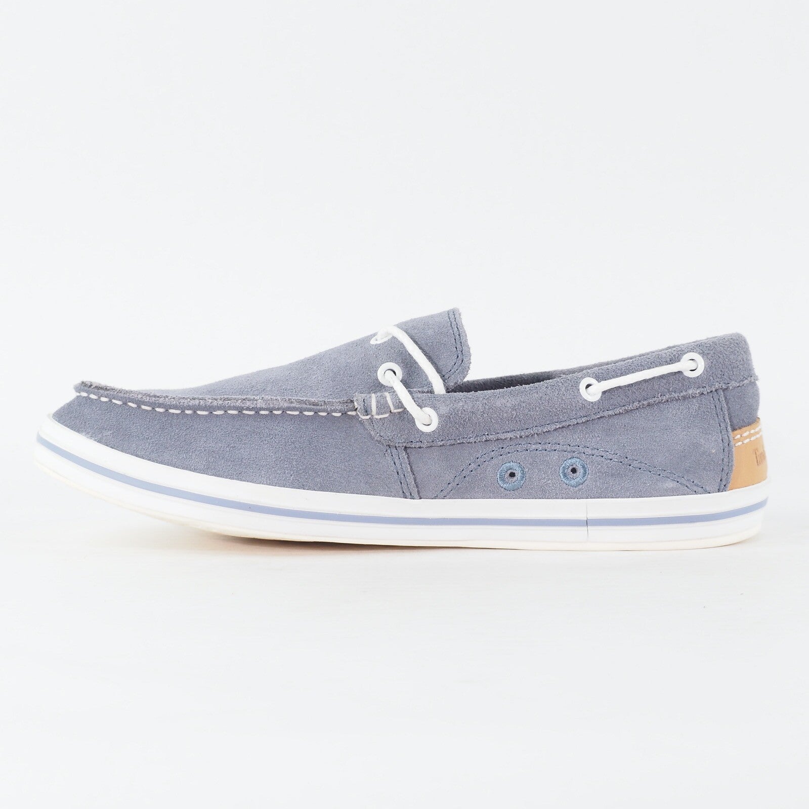 Mens Timberland EK Cabcoby 9808A Slate Grey Leather Lace Up Casual Loafer Shoes