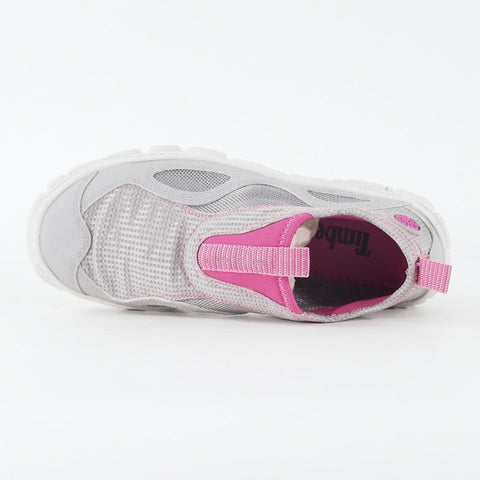 Womens Timberland Wake 58621 Grey Mauve Fabric Slip On Casual Trainer Shoes