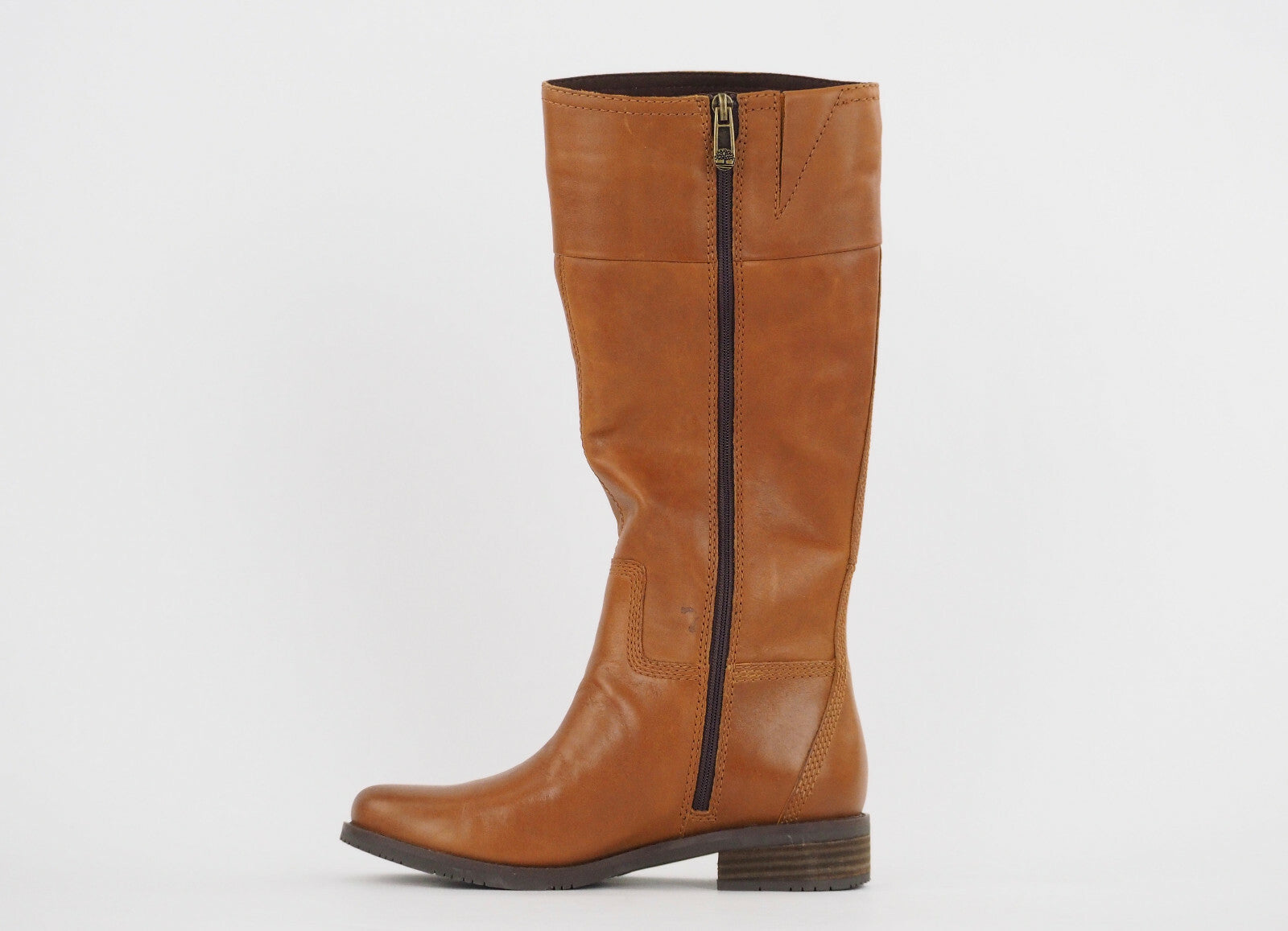 Womens Timberland Venice Park A1IZ7 Brown Leather Zip Up Casual Tall Boots