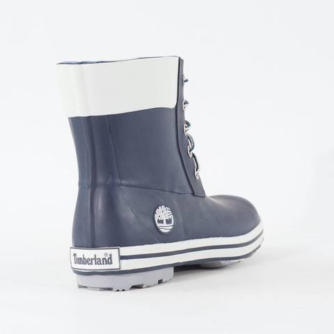 Junior Timberland 6 Inch Rainboot 81723 Navy Rubber Slip On Wellington Boots