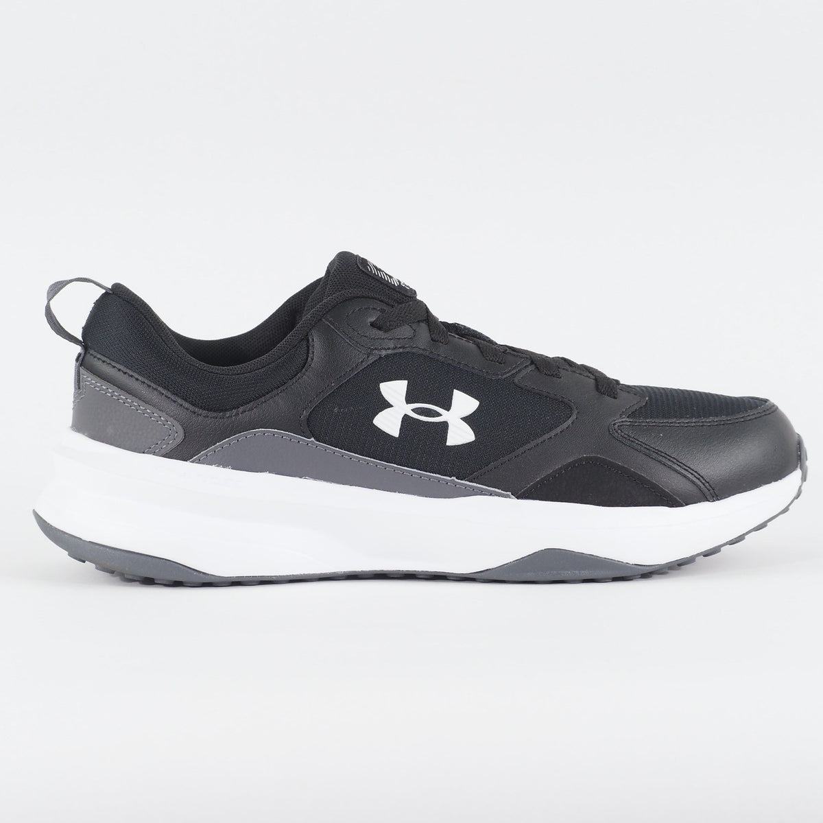 Mens Under Armour Charged Edge Black Mesh Walking Lace Up Sports Trainers
