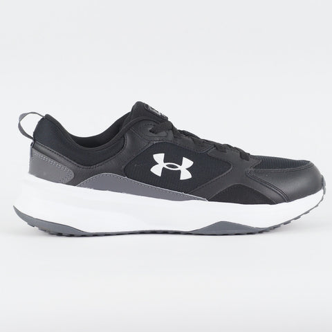 Mens Under Armour Charged Edge Black Mesh Walking Lace Up Sports Trainers