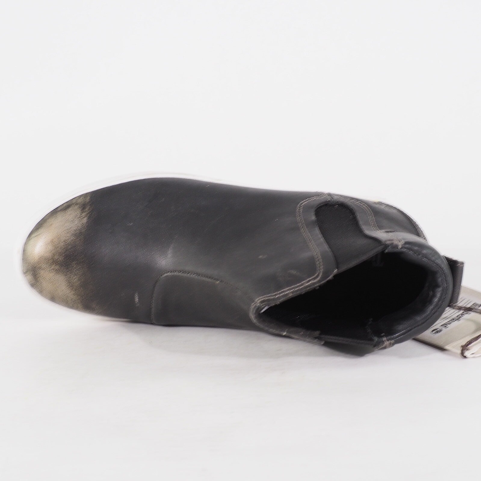 Womens Timberland Chelsea A1393 Black Leather Pull Casual Everyday Walking Boots