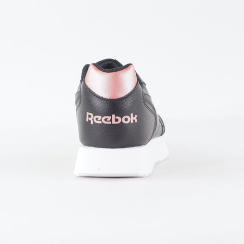 Womens Reebok Glide Ripple Double ID1961 Black Leather Lace Up Casual Trainers