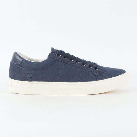Mens Hackett London Cranfield HMS20572 595 Navy Canvas Lace Low Top Casual Shoes
