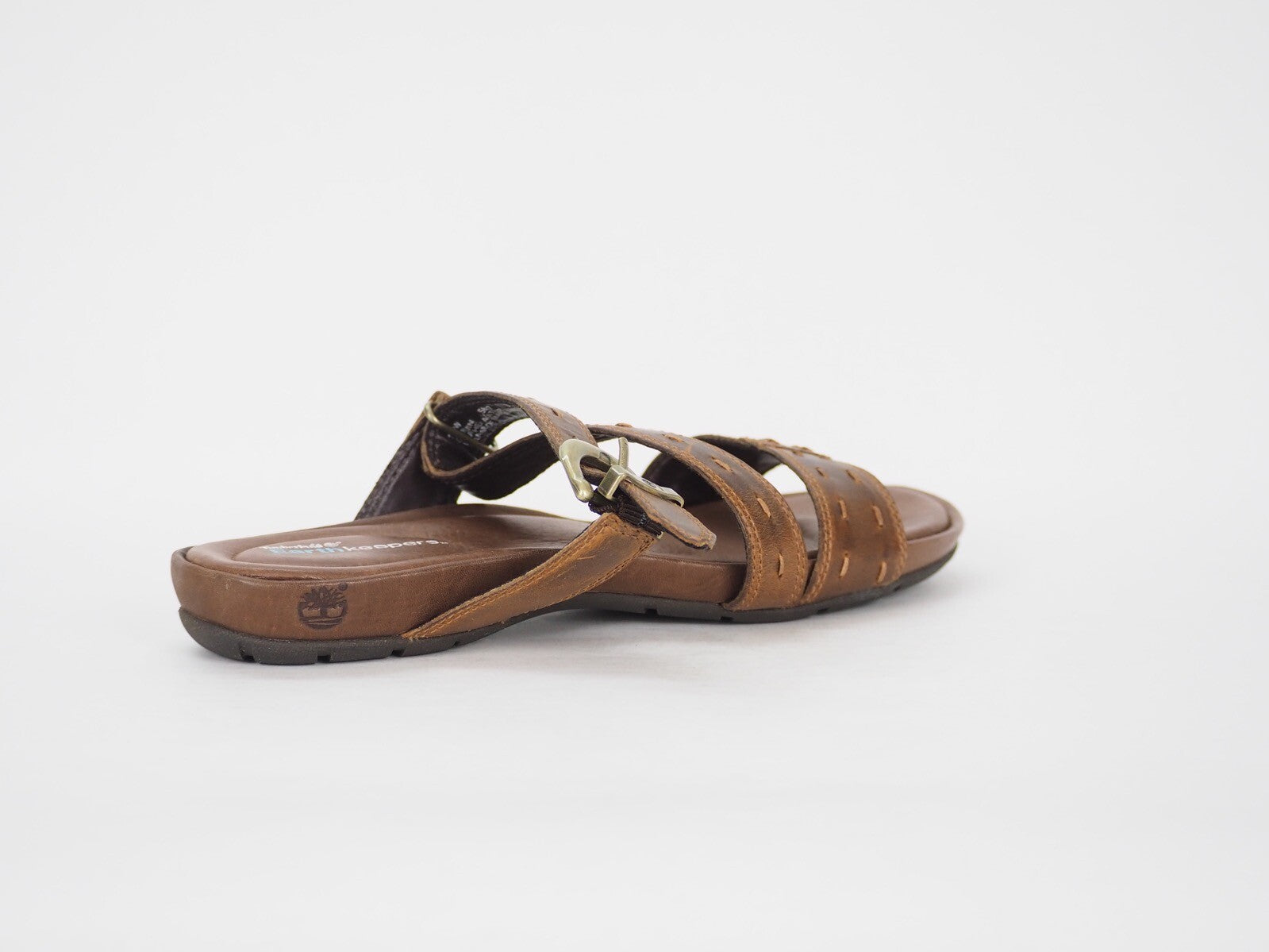 Womens Timberland Pleasant Bay 25637 Brown Leather Casual Summer Shoes Sliders