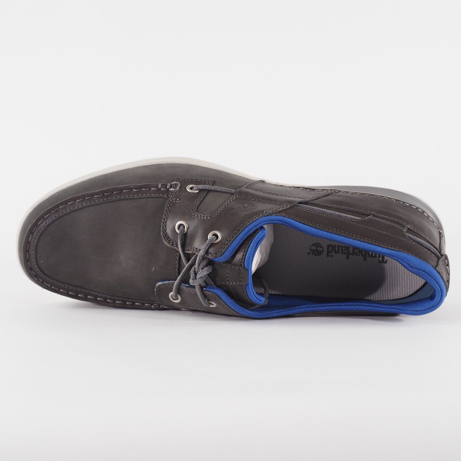 Mens Timberland Earthkeepers 2 Eye 5462A Grey Leather Lace Up Casual Boat Shoes