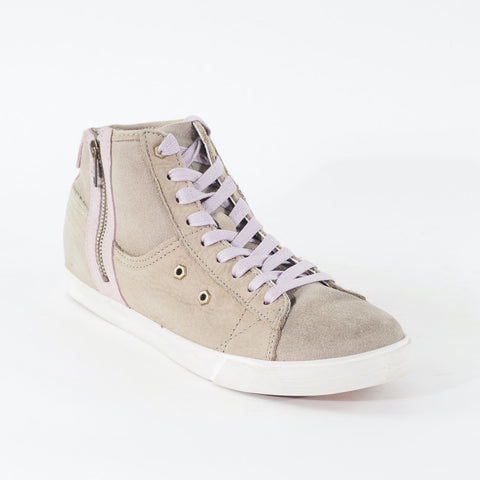 Womens Timberland EK Glastenbury Chukka 8438A Beige Leather Zip Up Casual Boots