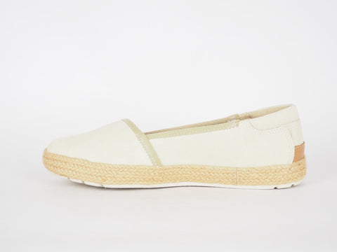 Womens Timberland Casco Bay A17E2 Beige Leather Casual Slip On Flats Shoes