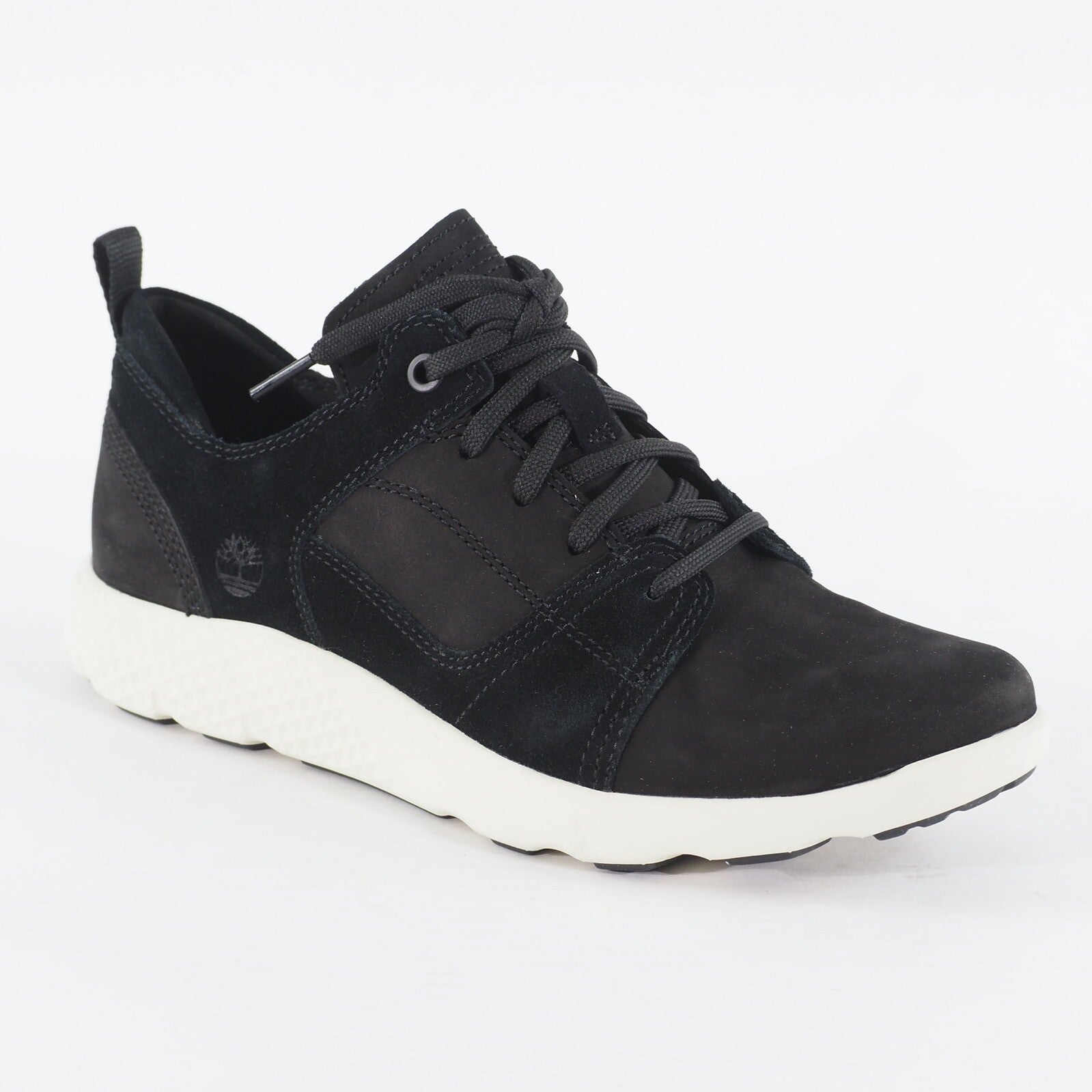 Womens Timberland Flyroam A1S2U Ox Black Leather Lace Up Casual Walking Shoes