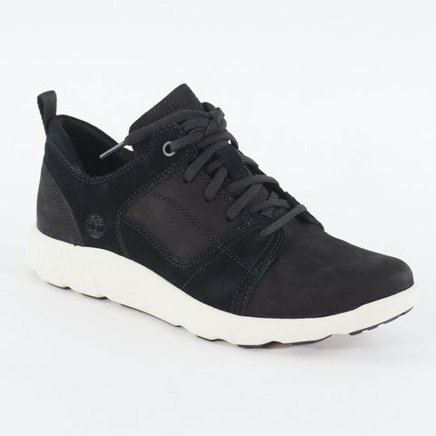 Womens Timberland Flyroam A1S2U Ox Black Leather Lace Up Casual Walking Shoes