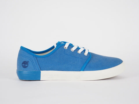Mens Timberland Newport Bay A1AY2 Blue Canvas Lace Up Trainers