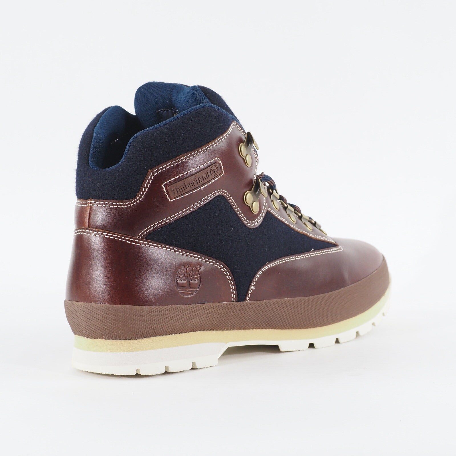 Mens Timberland Euro Hiker A11UA Tan Navy Leather Lace Up Walking Hiking Boots