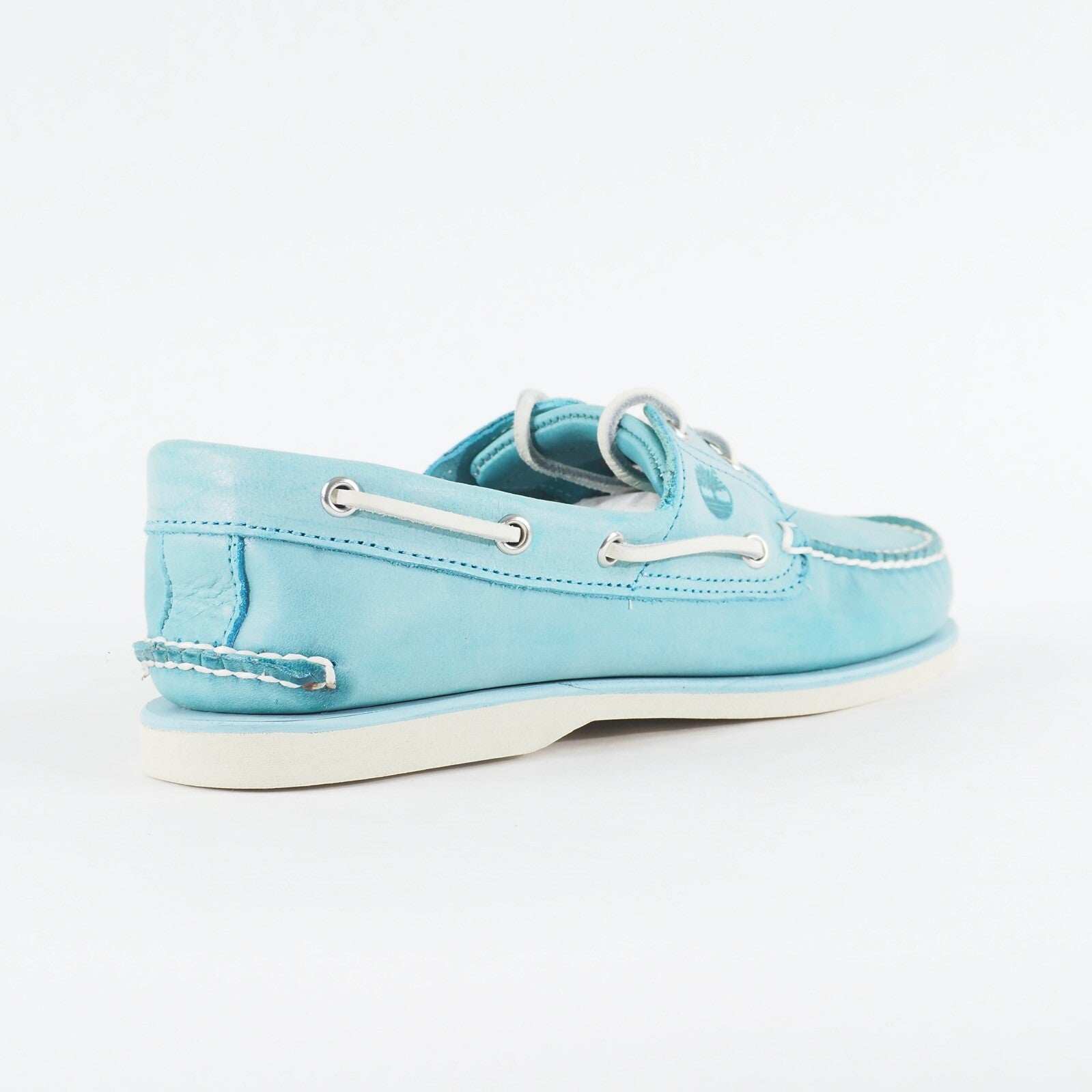 Mens Timberland Classic 2 Eyed A130B Blue Leather Lace Up Casual Boat Shoes