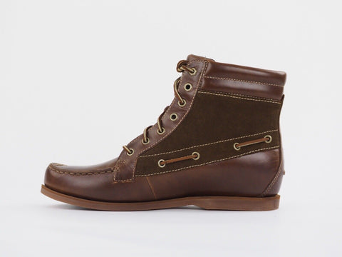 Womens Timberland Classic 7 Eye 18678 Brown Leather Shoes Lace Up Chukka Boots