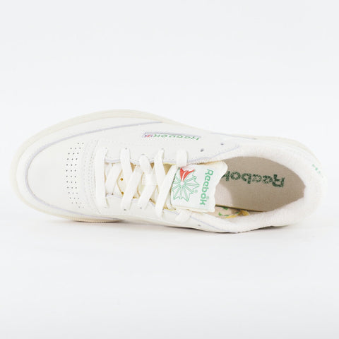 Mens Reebok Club C 85 Vintage DV6434 Chalk White Leather Casual Lace Up Trainers
