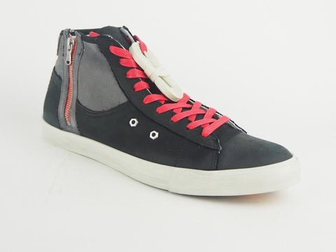 Mens Timberland Earthkeepers Glastenbury 9604A Black Leather Zip Up Hi Trainers