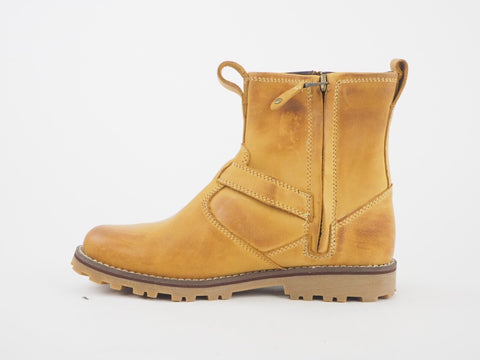 Youth’s Timberland Asphtrl  Zip 60797 Tan Zip Up Leather Ankle Boots