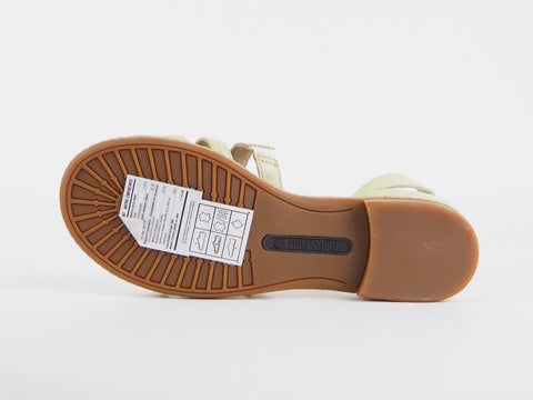 Womens Timberland Earthkeepers 8000R Beige Leather Buckle Heeled Sandals
