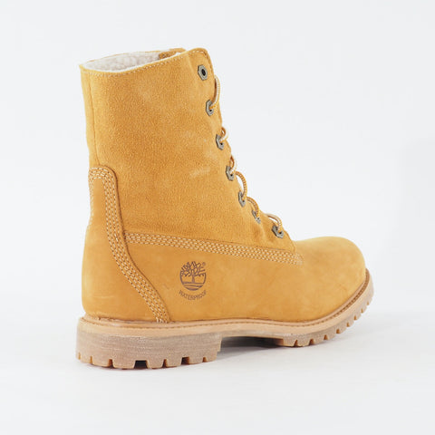 Womens Timberland Authentic Teddy Fleece 8329R Wheat Leather Lace Casual Boots