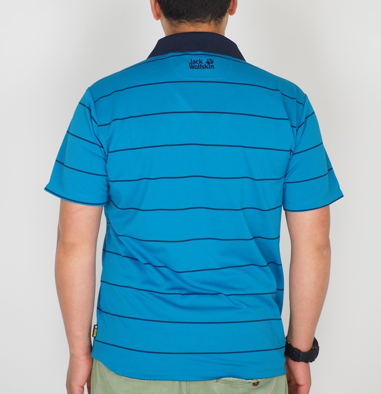 Mens Jack Wolfskin CAS 5008491 Dark Turqoise Casual Short Sleeve Polo Shirt