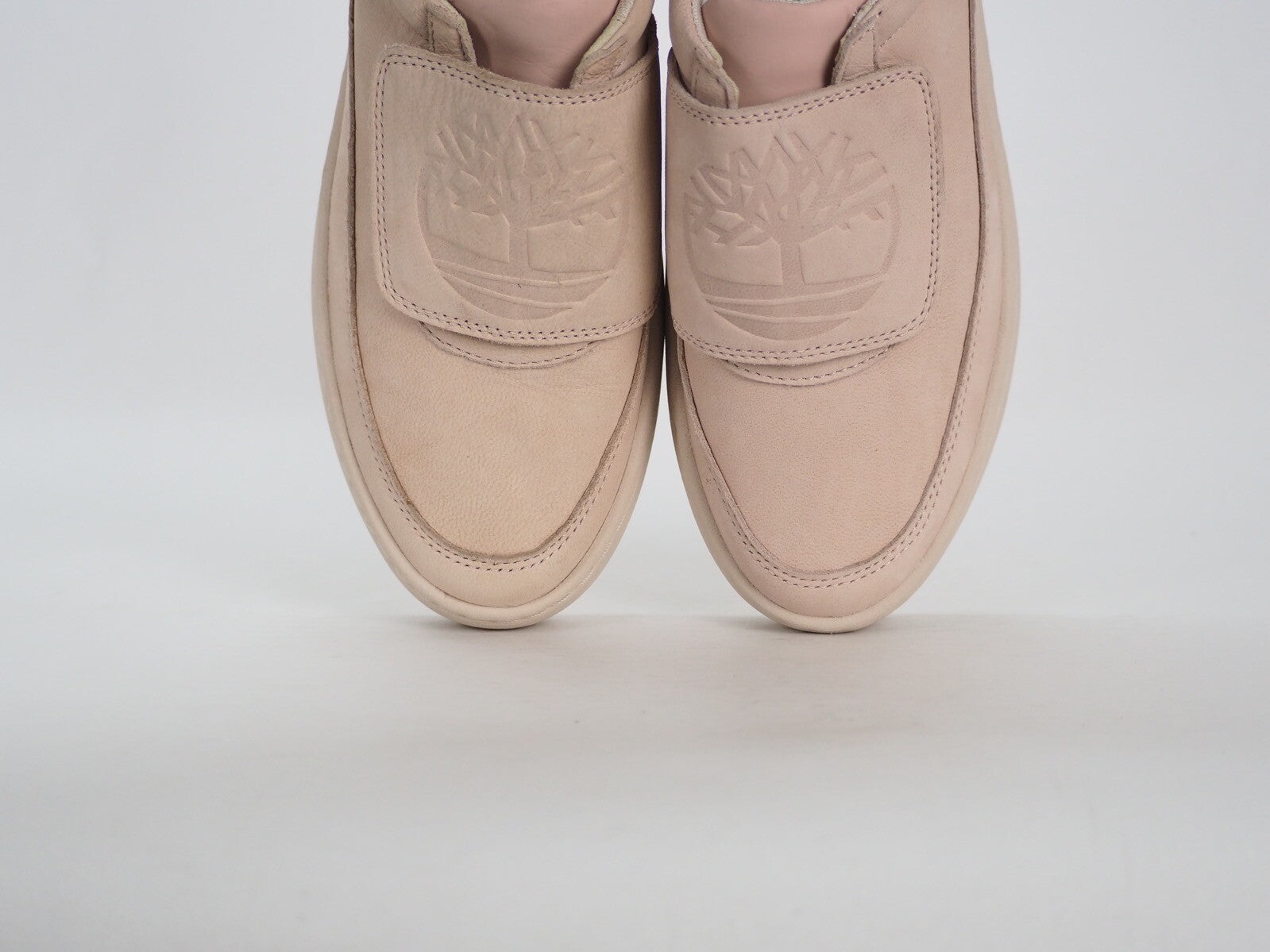 Womens Timberland Ruby Ann A22WN Light Pink Leather Casual Slip On Trainers UK 5