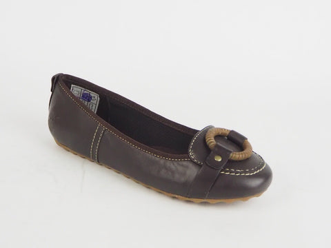 Womens Timberland Earthkeepers 62113 Brown Leather Slip On Loafers Ladies Shoes